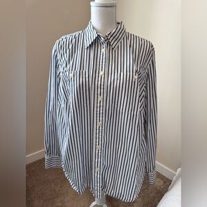 Ralph Lauren Classic Blue and White Striped Women’s Shirt